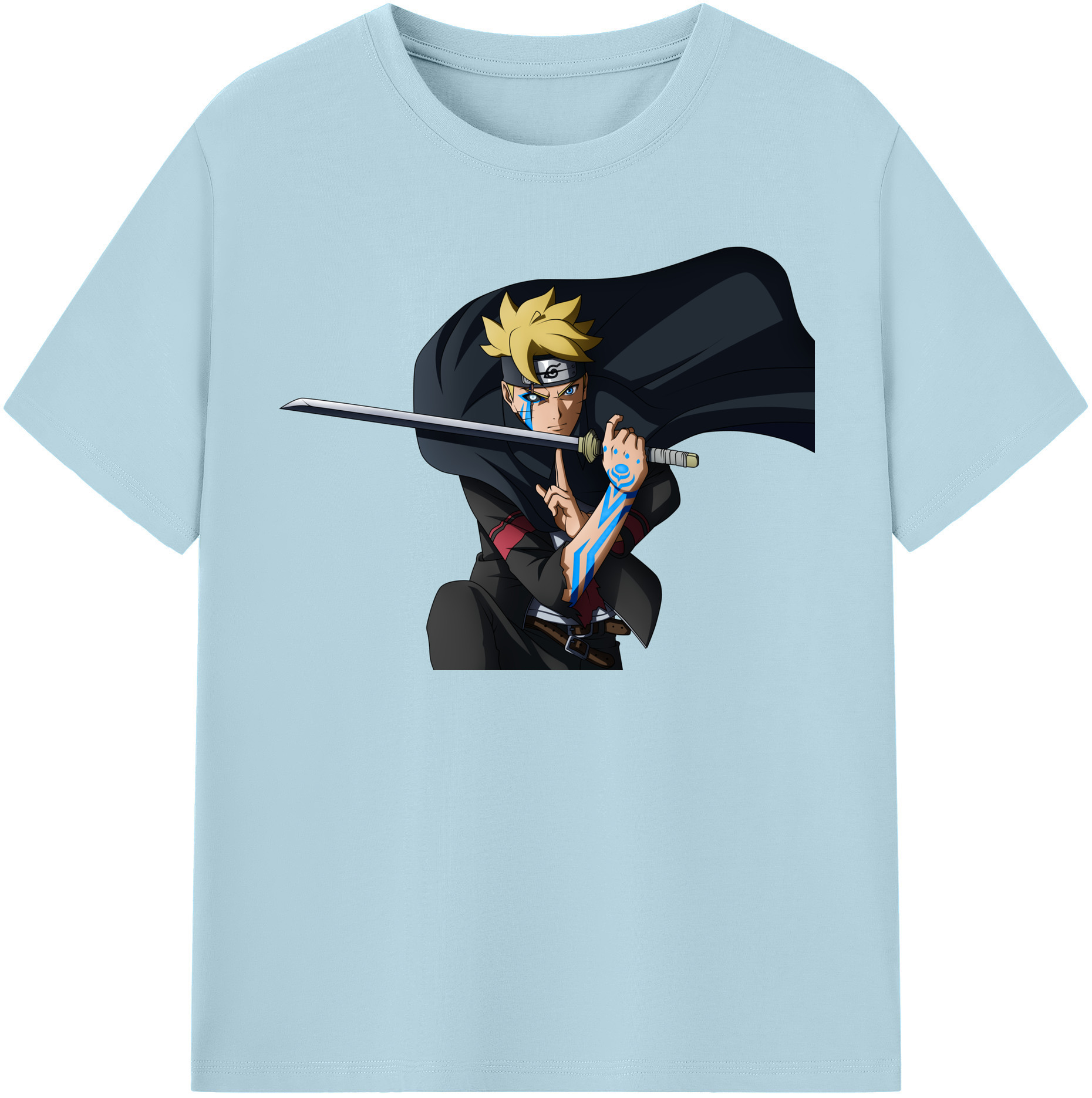（画像用） NARUTO -ナルト- うずまき ボルト Uzumaki Boruto 綿100％半袖Tシャツ（フロントプリント）